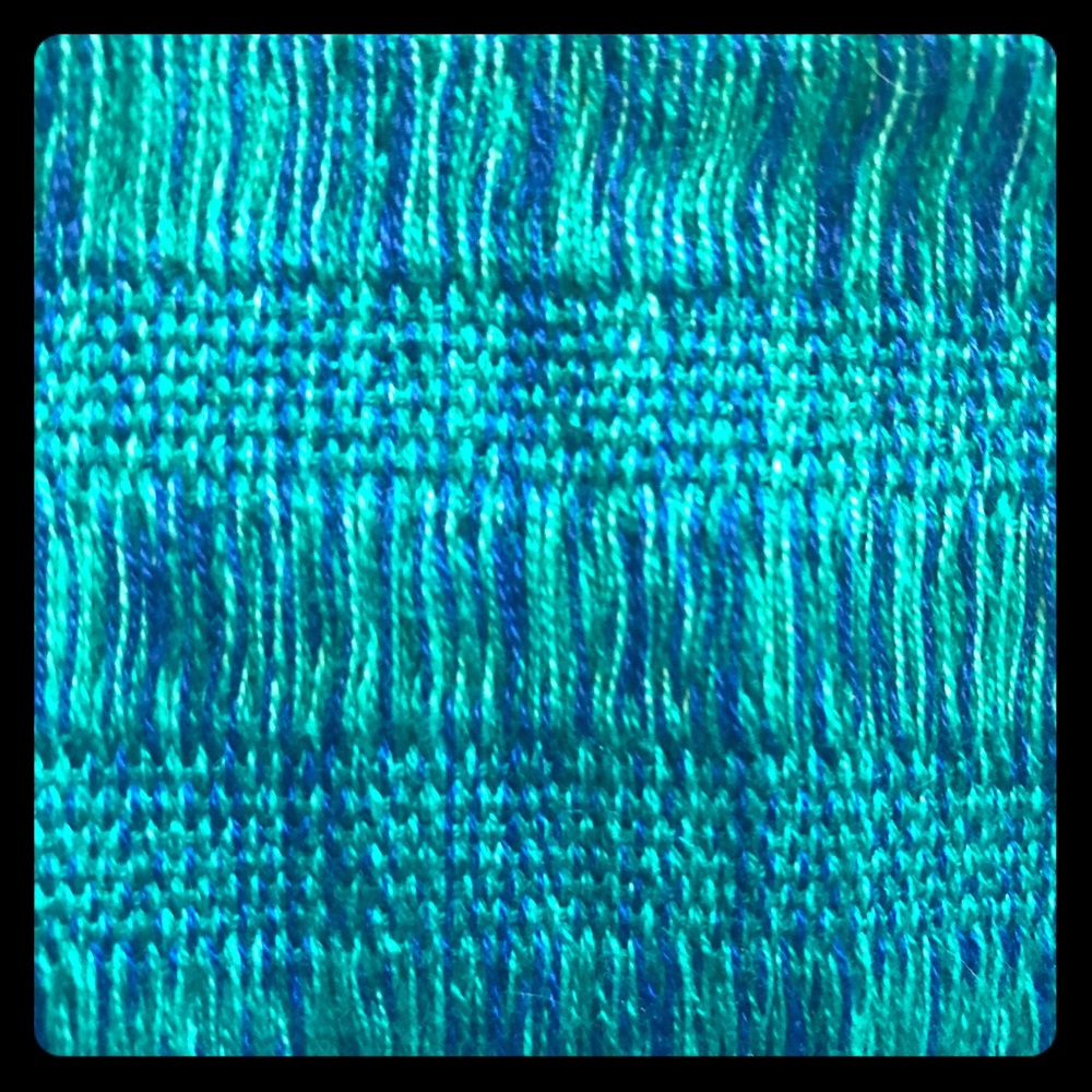 Cotton handwoven Blue and Teal Long Scarf